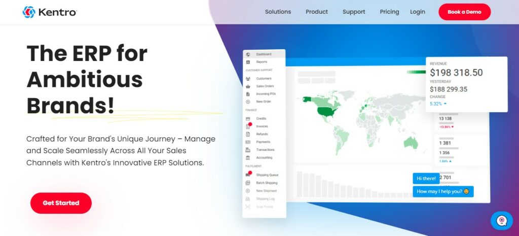 Scrreenshot of Kentro main page
