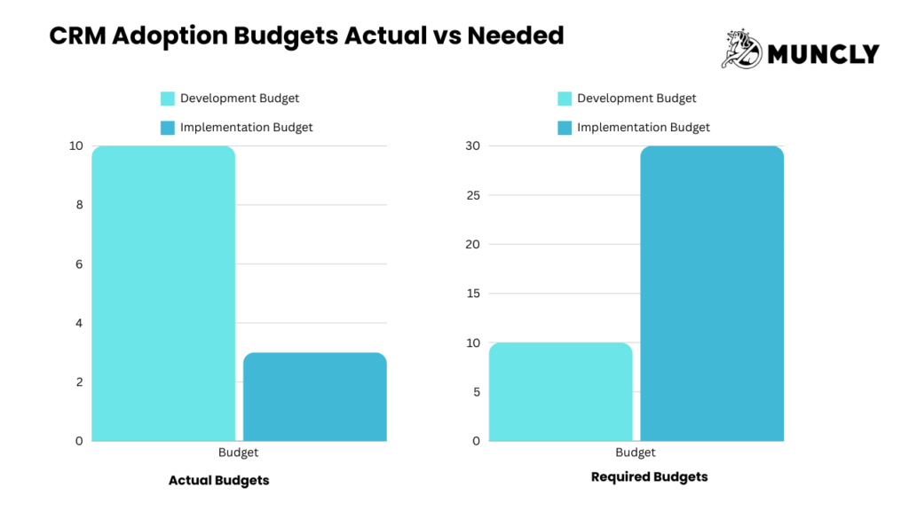 CRM Adoption Budgets Actual vs Needed