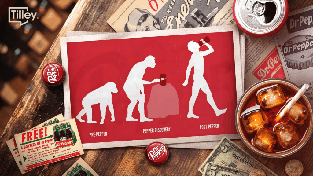 Dr Pepper's evolution of man