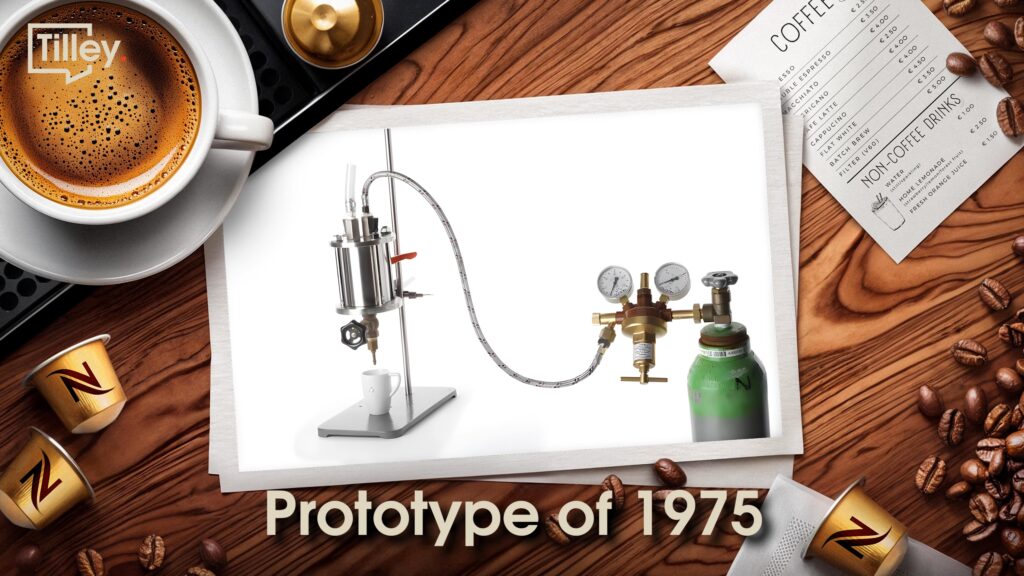 first prototype of espresso machine