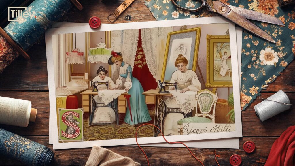 Singer's picture to sell their machines